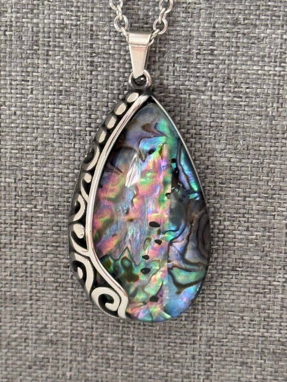 New Avalon (Abalone) Shell & Sterling Silver Necklace